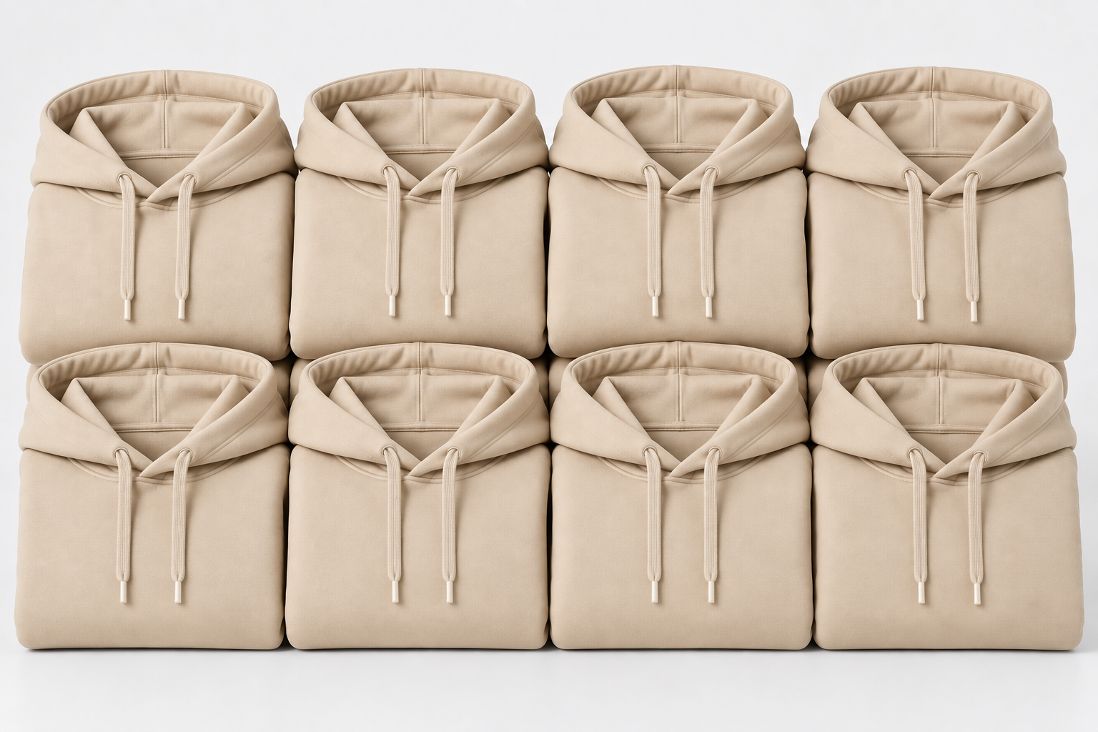 Lot de 8 hoodies Premium beiges
